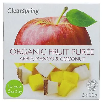 Clearspring | AppleMangoCoconut Puree Org | 6 X 2x100g • £15.91