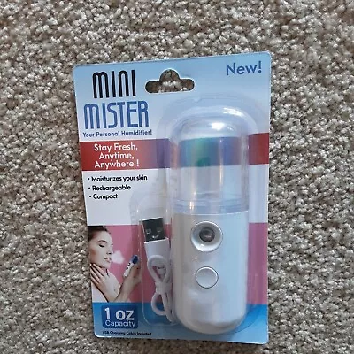 Mini Mister Personal Humidifier With USB Charging Cable NEW Factory-Sealed • $5.95