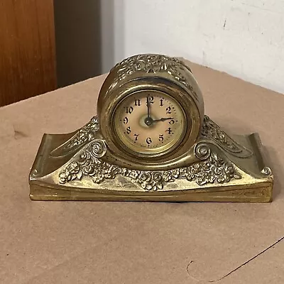 Antique Art Nouveau Ornate Dresser Or Desk Clock Jennings Bros Waterbury Era • $75.86