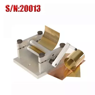 Manual Plate Rolling Machine Soft Metal/Tube Sheet Bending Machine S/N: 20013 • $44.10