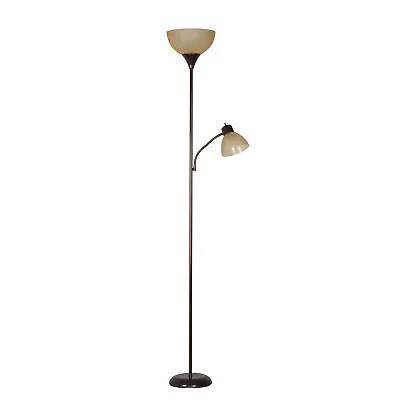 72'' Combo Floor Lamp Adjustable Reading Lamp Brown Modern Add To Adult Home • $18.16