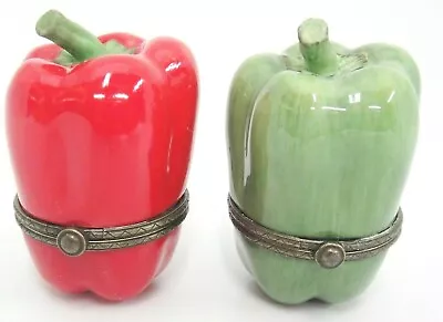 Red And Green Pepper PHB Hinged Box  Midwest Of Cannon Falls Each In Own Box • $29.96