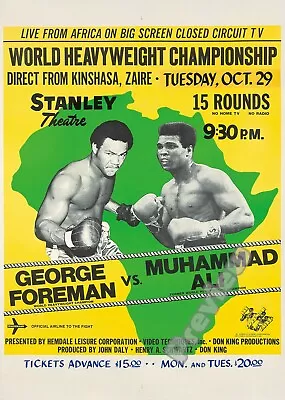 £4.89 • Buy George Foreman Vs Muhammad Ali 1974 Box Best Print Poster Wall Art Picture A4 +