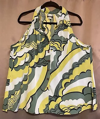 Manuhealii Hawaiian Aloha Wear Sleeveless Blouse  • $50