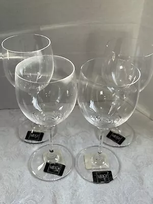 NIB Mikasa Nicole Wine Glasses (4) Austria Lead Crystal *Light Box Wear* 7” • $59.99