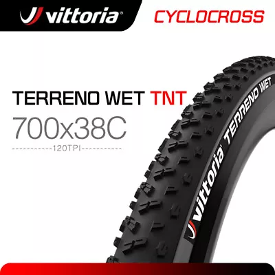 Vittoria Terreno Wet 40-622 700x38C Cyclocross Gravel Tyre Black G2.0 TUBELESS • $31