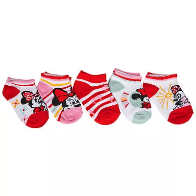 Disney Minnie Mouse Since Forever Toddler No Show Variety Socks 5-Pack Multi-Co • $14.98