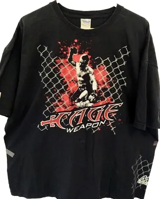 MMA Mens 2XL Fight Gear Cage Weapon T-shirt Black Cotton Mixed Martial Arts  • $24.99