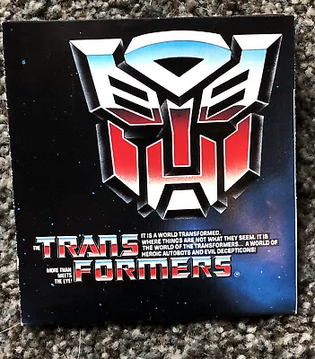 Transformers Check List - 1985 • $13.49