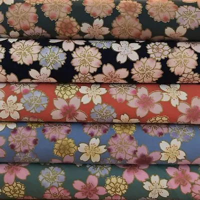 Japanese Tsubaki Floral Blenders 100% Cotton Fabric FQ Craft Quilt Patchwork • £2.99