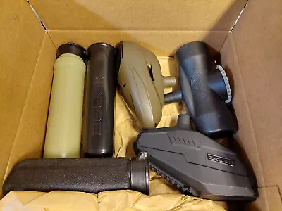 $5 • Buy 3 Paintball Pods, 3 Hoppers, Used. Pinokio Base APP Pods, HK Army, Base, B Eagle