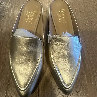 Franco Sarto Gold Metallic  Pointed Toe Mules Size 5 • $20