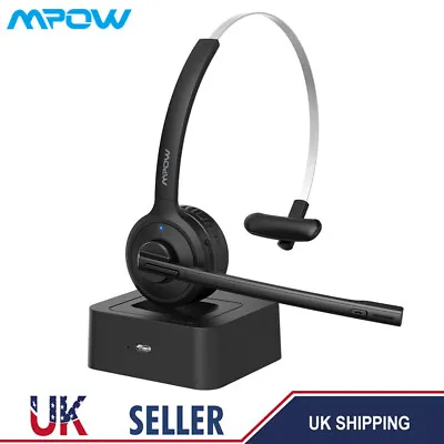£26.99 • Buy Mpow Wireless Headphones Bluetooth Headset Earphones Skype Call Center W Charger