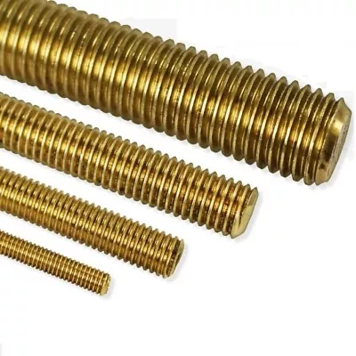 £441.52 • Buy 1 Meter Solid Fab-brass Threaded Rod Bar Studding Allthread M4 M5 M6 M8 M10 M12 