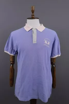 La Martina Purple Short Sleeve Polo Shirt Size XL • $37.49