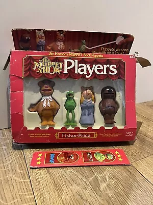 Muppet Show Players Vintage Jim Henson Stick Puppets Set 1978 Fisher Price • £49.99