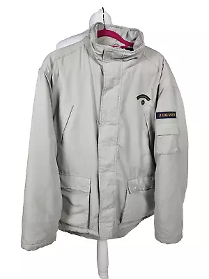 Le Coq Sportif Original Goods Men Cream Puffed Jacket Size L • £13.90