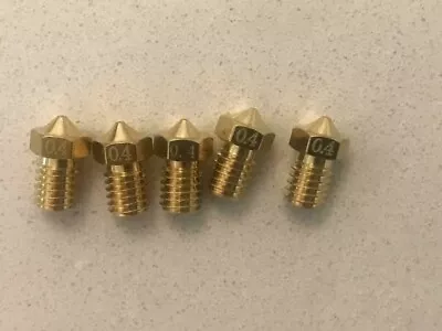 5pcs Brass  E3D V6 Extruder Nozzle M6 Hotend 1.75mm Filament 3D Spare Parts • $9.95