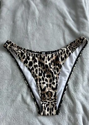 Women’s Miss Guided Leopard Print Bikini Bottoms Size 14 • £5