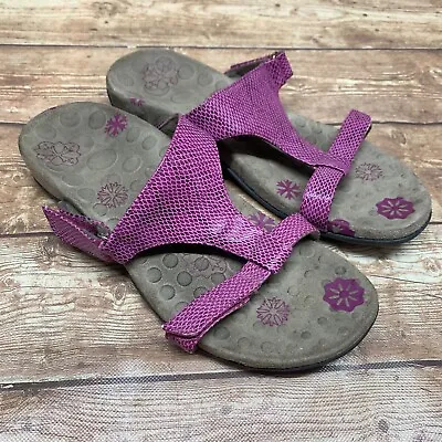 £22.53 • Buy Orthaheel Women Size 8 Molly Pink Purple Snake Skin Slide Comfort Sandals
