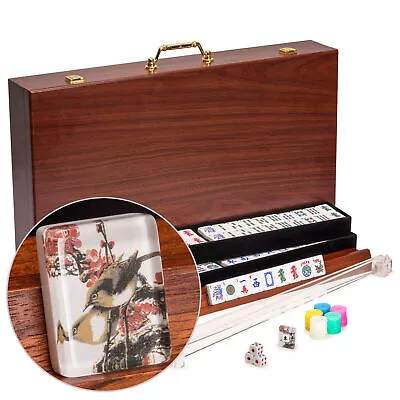 American Mahjong Set  Little Birdie  With Wooden Case Racks Pushers • $229.98