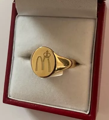 Rare 1 Of 50 Hallmarked 9ct Gold McDonald’s Ring Size T 3.8g Scrap Or Wear • $143.19