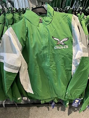 Starter Philadelphia Eagles Jacket Kelly Green White Grey New Size: 3xl • $248.90