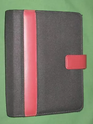 COMPACT 1.0  Red FAUX LEATHER & Blk NYLON Franklin Covey 365 Planner BINDER 2184 • $29.99