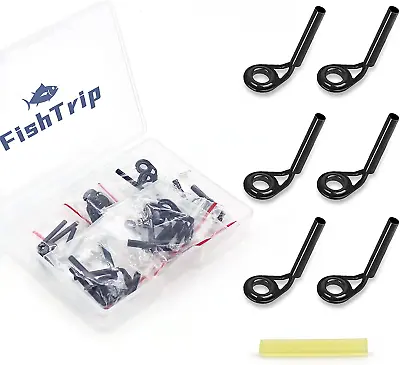 Micro Rod Tips Repair Kit - 30Pcs Baitcasting Rods Fishing Rod Tip Guides Replac • $17.49