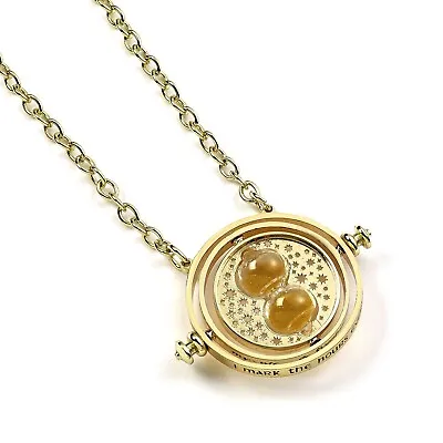 Harry Potter Gold Plated Spinning Time Turner Necklace • $19.95