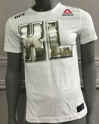 Official Authentic UFC Reebok Grey Chalk KL HRSD Walk Out T-shirt Adult Small • £29.99
