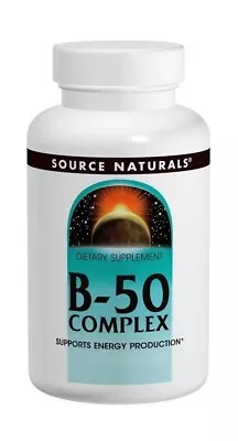 Source Naturals Inc. Vitamin B-50 Complex Yeast Free 50MG 250 Tablets • $37.99