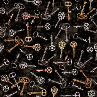 STEAMPUNK ADVENTURES By Dan Morris For QT Fabrics - Bty - Item #29566-J • $13.75