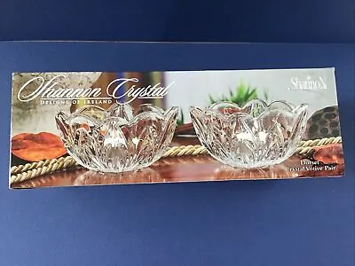 Shannon Designs Of Ireland Crystal Candy/Nut Dishes By Godinger. Mint Condition. • $30