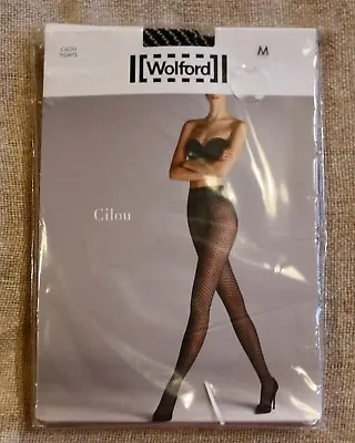 £20.99 • Buy Wolford Cilou Tights In Black/white Size Medium - New In Sealed Packet