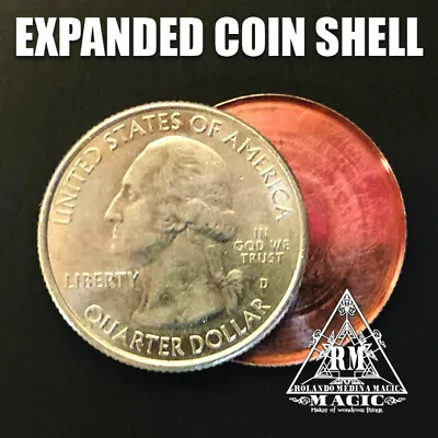 US QUARTER EXPANDED COIN SHELL Magic Coin MADE FROM REAL COIN! Trick Quality • $28.03