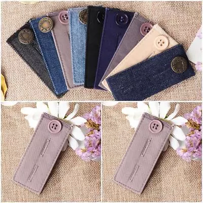 Jeans Maternity Trousers Skirts Hooks Pant Extender Belt Waist Band Button • £3.19