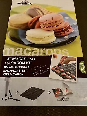 New Mastrad Macaron Kit ~ Baking Sheet Piping Bag Nozzles Recipe Booklet NEW • $22.98