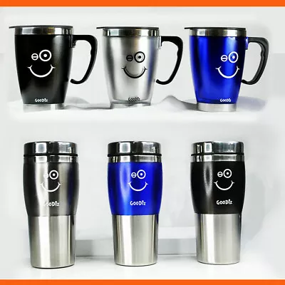 Travel Mug & Lid Thermal Insulated Double-Wall BPA-Free  350ml 450ml Coffee Gift • £6.99