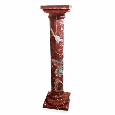 Column Classic Marble Red Luana Red Italian Marble Column D.4 11/16in H.39 3/8in • $1067.52