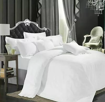 Fitted/Flat/Sheet/Duvet In Single DB King SupKing Size 400 TC Egypt Cotton White • £139.19