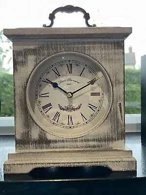 Reyenay Mantle Clock Centrepiece Mantelpiece Grey Home Decor Fireplace Rustic • £18.99