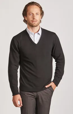 $5150 Vicuña Black V Neck Sweater (Vicuna) Size XXL EU 56 • $3374.25