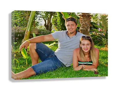 Personalised Canvas Print Your Photo On Canvas Framed Wall Art Ready To Hang  • £15.49