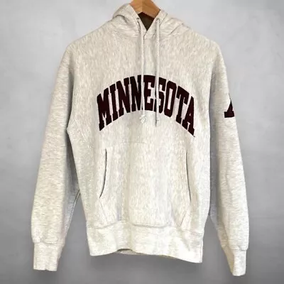 Minnesota Gophers Hoodie Mens Small Gray University Sweatshirt Y2K College • $19.87
