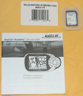NEW Magellan RoadMate GPS 300 300R Map Update One (1) SD Card - EASTERN US Usa • $19.95