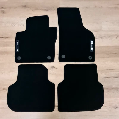 Car Floor Mats For VW Jetta 2011 2017 Velour Carpet Waterproof Black Auto Liners • $46.20