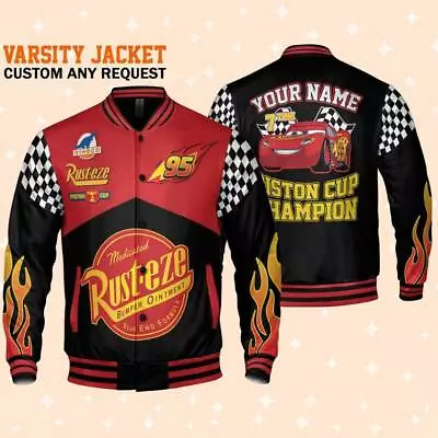 Personalized Cars McQueen Baseball JacketDisney Lightning Mcqueen Unisex Jacket • $70.99