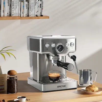 Spector Coffee Machine 20 Bar Espresso Cappuccino Maker Frother LCD Pre-soaking • $219.99