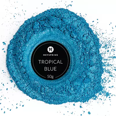 MEYSPRING Tropical Blue Mica Powder For Epoxy - Resin Color Pigment - Resin Dye  • $14.99